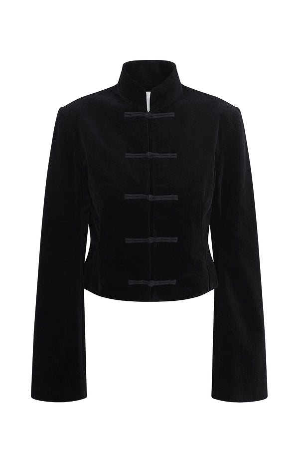 SAMUEL GUI YANG 25 autumn and winter LEE jacket short coat SGY-AW25BJT05-1-1-HEI black